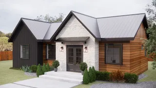 39'x26' (12x8m) Dreamy 3-Bedroom House Design for Ultimate Comfort and Style | Modern Farm House
