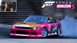 Drifting Nissan Silvia S13 - Forza Horizon 5 | Logitech G29 Gameplay