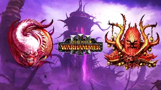 EPIC FACTION WAR - Slaanesh vs. Khorne 2v2 Battle Gameplay - Total War Warhammer 3