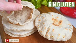 PAN ÁRABE SIN GLUTEN (Pan de Pita) | SIN GLUTEN, SIN LACTOSA, VEGANO