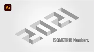 How to Draw Isometric numbers in illustrator - isometric Illustrator Tutorial [HD]