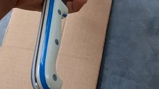 Cabo de faca Corneta com cano PVC branco e azul. vídeo completo passo a passo✔.