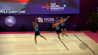 India (IND) - 2022 Aerobic Worlds, Guimaraes (POR) - Trio Qualifications