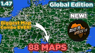 ETS2 1.47 - Final Biggest Mega Map Combo Ever! | 88 Maps | Setup Guide