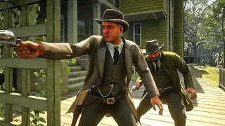 Gene Finley's Gang vs Angelo Bronte's Mob | Red Dead Redemption 2 NPC Wars 119