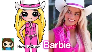 How to Draw Barbie | Western CowGirl Outfit | Margot Robbie