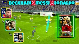 😱102 RATED BECKHAM X 103 RATED MESSI X RONALDO || efootball 2024 mobile