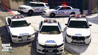 GTA 5 - Stealing Liberty City Highway Patrol Vehicles with Franklin! | (Real Life Cars) #108