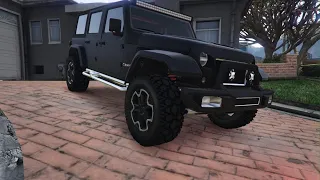 Cars of GTA V expanded & enhanced 4K: Canis Terminus, Jeep wrangler Rubicon