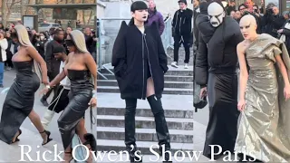 Rick Owen’s 2023/2024 guests arriving and exiting the show #paris #fashionweek #vogue #streetstyle