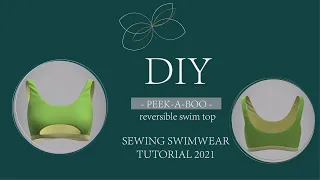 DIY How To Sew Cut Out Reversible Swimwear Bikini Top Peek-a-boo | Sewing Patterns