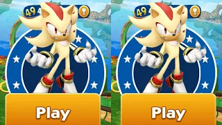 Sonic Dash - Super Shadow Unlocked and Fully Upgraded - All Characters Unlocked - Run Gameplay