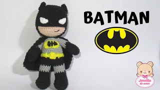 BATMAN Super Héroes Amigurumi Tutorial paso a paso (Patrón en Descripción)