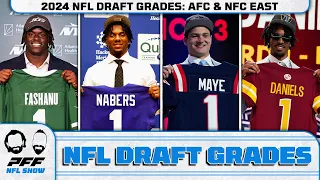 Draft Grades: 2024 NFL Draft - AFC East & NFC East | PFF NFL Show