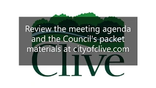 Clive City Council Meeting, April 9, 2020