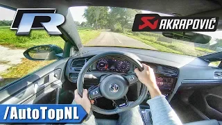 2019 VW Golf R AKRAPOVIC Exhaust POV Test Drive by AutoTopNL