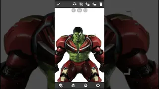 Hulk + Hulk buster + iron man || fusion art || #shorts #youtubeshorts