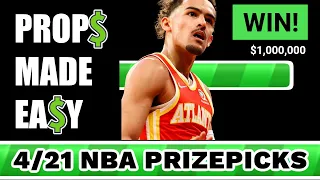 4/21/23 NBA PRIZEPICKS PLAYER PROP PICKS / PROPS MADE EASY