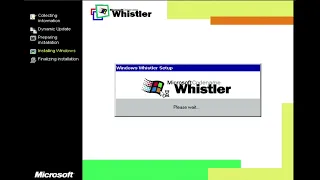 Installing Windows Whistler/Windows XP build 2264