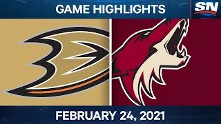 NHL Game Highlights | Coyotes vs. Ducks – Feb. 24, 2021