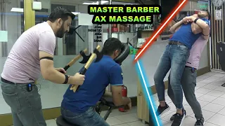 ASMR AX MASTER BARBER AND CRACKING & head, face, ear, arm, palm, foot, leg, back, neck, nose massage