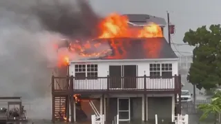 House destroyed in fire during Hurricane Idalia