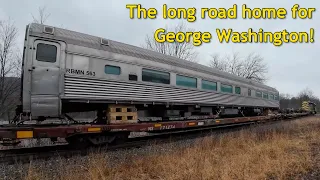 Chasing NREX moving RBMN car #563 the "George Washington" from North Reading to Nesquehoning 3/5/24