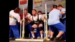 Nikolay Suslov (RUS) Squats 3.attempt: 405 kg - 2005 World Games Powerlifting Men's +90 kg