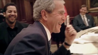 President George W  Bush Card Trick David Blaine