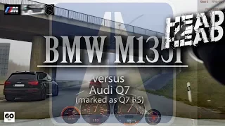 BMW M135i vs Audi Q7 RS Autobahn DriveAnalyser RaceRender