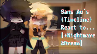 Sans Au's (and Timeline) React to Dreamtale Brother's [+Nightmare&Dream].