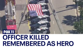 405 Freeway crash: Officer killed remembered as hero at Las Vegas mass shooting