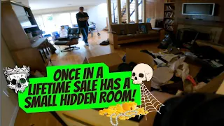 THIS ESTATE SALE HAD A SMALL CREEPY HIDDEN ROOM!!