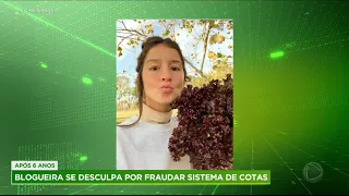 Blogueira pede desculpa por fraudar sistema de cotas