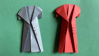 Origami Coat Instructions How to Make a Paper Coat | Origami Suit Jacket Tutorial | DIY Paper Coat