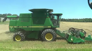 John Deere 9400 Combine: Setting Up, Washing, First Day of Harvest