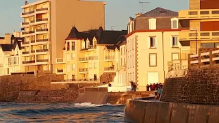 Grandes marées Saint Malo Lundi 8 Octobre 2018 coucher du soleil
