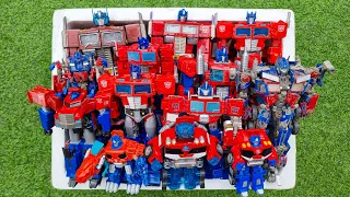 All TRANSFORMERS LEADER: OPTIMUS PRIME Truck - Vehicle TRANSPORTING Tractor, Crane, Train, Bus Movie