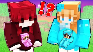 OMZ Baby Birthday vs LILY Baby Birthday? GIRLS PREGNANT in Minecraft!(Crystal and Roxy)