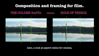 Composition and framing for film. RULE OF THIRDS vs THE GOLDEN RATIO. Cinematic aspect ratios.