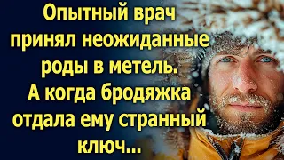 Врач принял неожиданные роды в метель. А когда бродяжка отдала ему ключ...