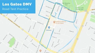 Los Gatos DMV Road Test Route - powered by YoGov
