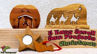 5 easy Christmas scroll saw projects. Scroll saw projects for beginners