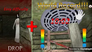 Slendrina: The Sewer, easy gameplay + speedrun on hard mode (10:02), WORLD RECORD (unofficial game)