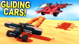 We Battled GLIDER CARS, But They Can ONLY Shoot While Gliding! [Trailmakers]