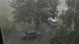 Штормовой ветер и ливни, обрушились на Московскую область 18.08.2021