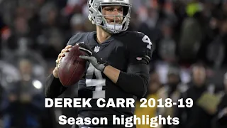 Derek Carr 2018-2019 season highlights