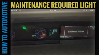 How To Reset The Maintenance Required Light On A 2012-2014 Toyota Prius