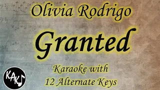 Granted Karaoke - Olivia Rodrigo Instrumental Lower Higher Male Original Key