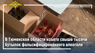 Ирина Волк: В Тюменской области полицейские изъяли свыше тысячи бутылок фальсифицированного алкоголя